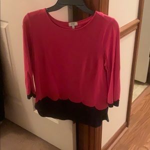 Crown & Ivy, 3/4 sleeve top, size S